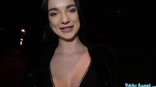 Super Hot Chick Screwed in EBONY UNDERWARE - Public Agent