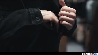 Femboy Boy Fastened Up & Filled with Cum by His Futanari Mastix - Real Life Homosexual Shemale hentai