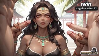 Black female-dom takes off in provocative underware, prepped for a wild, bare nail fest.