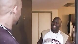 Youthful black with a large ass gets doggystyle pounding