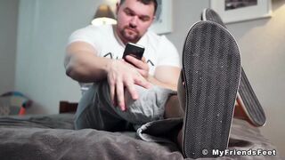MyFriendsFeet: Aleck Undresses Down And Rubs His Charming Feet For U