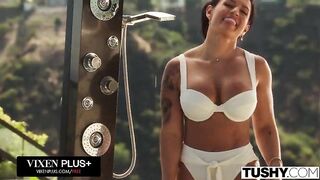 TUSHY Hawt mother I'd like to fuck Divorcee Eva Angelina Gets DPed By Her 2 Hawt Neighbors