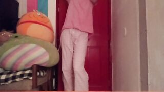 Pink Femboy Undress Tease
