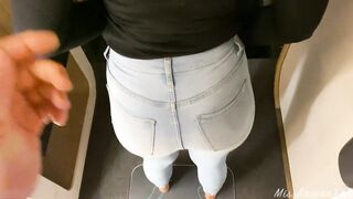 LARGE BOOTY NEARLY CAUGHT BANGING AT THE MALL - RISKY PUBLIC SEX