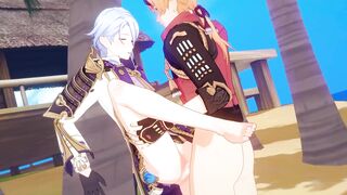 Thoma screws Ayato - Anal Queer Sex - Genshin Impact
