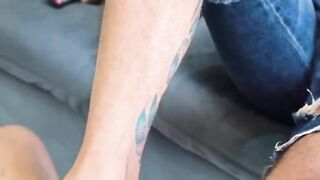 TIAGO GAÚCHO - DOM CHAP SCREWING THE BUTT OF A TATTOOED GAÚCHO - HOMOSEXUAL SEX WITH A SLAVER BEARDED STUD - RECO ROMANELLO