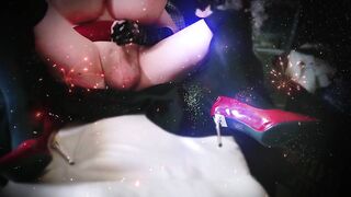 Jerk Off to Me Shoe Fondling Glitter Large Boobs Show Huge Tits Ever High Heels Silicone Breasts Cuckold Sissy Stiletto Heels Ball Stretching