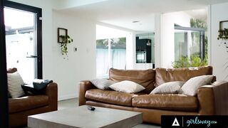 GIRLSWAY - mother I'd like to fuck Lexi Luna Spanks Stuck Stepdaughter Leana Lovings Underneath Her Couch Then Bangs Her Twat