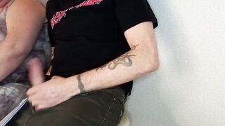 A woman saw my penis and jerks it off