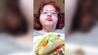 Ate a large meal homemade taco dinner