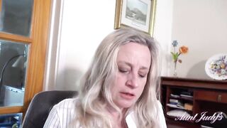Auntjudys - Your Slutty Aged Boss Andrea Ann Sucks Your Jock at the Office