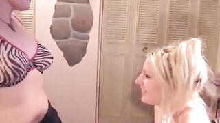 2 Super Sexy Golden-haired Teens Playing with Sex Toys