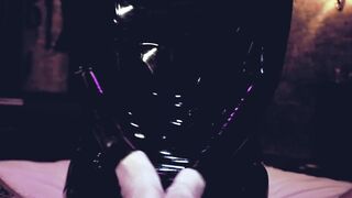 Sexy femdom-goddess Eva Latex play with a knob CBT toys S&M kink femdom fetish mother I'd like to fuck aged headmistress golden-haired
