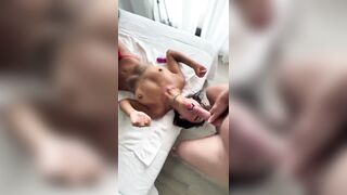 LAY DOWN AND DRINK LARGE WEENIE - Tiny Brunette hair Latin chick willing for Extraordinary Oral-sex and Doggystyle bang in POV