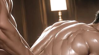 Ripped Bodybuilder Destroys Oiled Booty Unfathomable Prone Bone