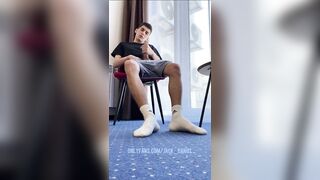 BUSHY LEGS WHITE SOCKS TUGJOB