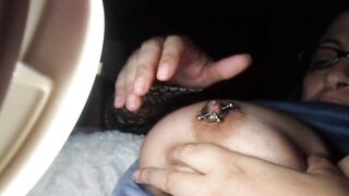 Veevee Plays with Her Nipp Rings