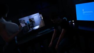 In Security: Sexy Wife Blows and Deepthroats Her Hubby After Blowing Some other Dude - Movie scene twenty