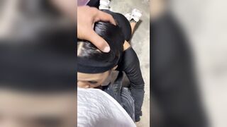 The debt collector came for the payment, and since I'm a bitch, I paid him with a valuable oral sex and gave him my booty to screw.