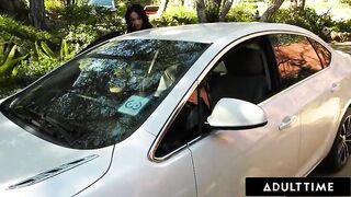 ADULT TIME - Anissa Kate Teases Her Instructor With Her Biggest Natural Bazookas During Driving Lesson