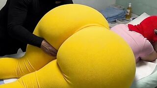 Large Booty Mother in Law Implores for a Massage and Gets So Soaked