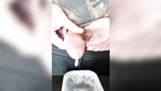 Britney Drinks Ten Loads of Spunk From a Glass