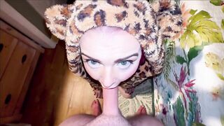 POV: Cute Rock Angel in Teddy Bear Pajamas Gets Face Screwed & Creampied