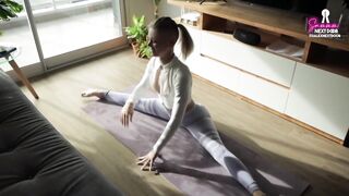 Yoga Honey gets Dicked down with Her Panties Half Way down