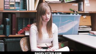 Redhead teen fucked for stealing pants