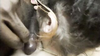 Sucking Jock Previous to Getting This Large Ebony Jock in My Juicy Vagina