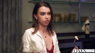 VIXEN Hawt Besties Turned Rivals Ashby Winter And Elena Vedem Compete For Sexy Chefs Ramrod