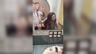 During the time that everybody studies in the university bathrooms, out of a fucking-rubber