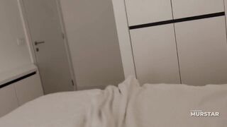 Oops... Step son inadvertently cum in step mommy after banged her in shared couch at night in hotel room with Flexy Lover