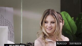 ROCCO SIFFREDI - Hawt Golden-haired double penetration'D Whilst Small Brunette hair Sucks Biggest Jock