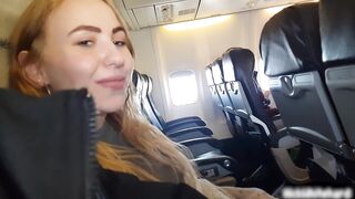Airplane! Sucking Cock and Masturbating