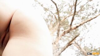 Трахнул жену в лесу во время пробежки и кончил в киску+ бонус Пис