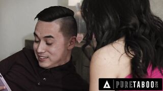 PURE TABOO Shy Kimmy Kimm Tricked By StepCousin Into Raunchy Truth Or Dare After That guy Learns Her Secret