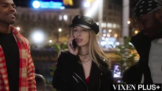 VIXENPLUS Sexy Brunette hair Nata Gold Gets Double BBC
