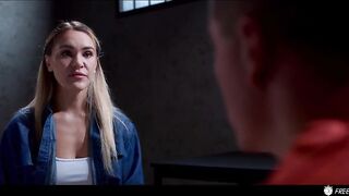 Golden-haired Secretary Facefucked in Prison - Working Beauty Freeze Screwed by Stranger