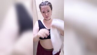 Masturbating in a public biffy at a nightclub