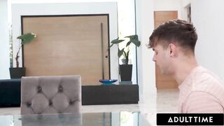 ADULT TIME - Nasty Small Dylan Moore Seduces Shocked StepCousin By Showing Him Her Soaked Cunt