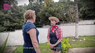 Perv Grandma Hires Youthful Gardener and Ends up Banging Him Hard in the Butt