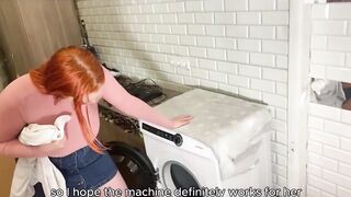 Stepmom Stuck in Washing Machine and Stepson Inserts Giant Rod Into Her Twat: S1e12