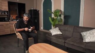 Breasty Stepmother Plays with Her Stepson's Shlong Whilst Her Spouse Plays on His Game Console
