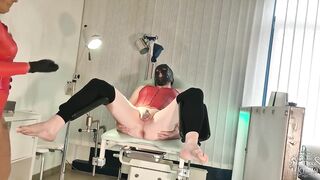 I'm going to bang your dark hole on the gynecological chair