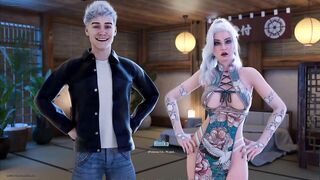 White Hair Angel Crave Relax Her Sexy Body