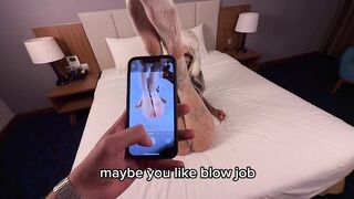 Beautiful English-speaking Blond Banged Food Delivery Guy