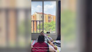 Shaved twink sucks his str8 knob and bangs his booty when his family is not at home