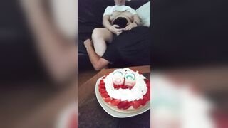 Birthday of a very concupiscent granny 62 years old