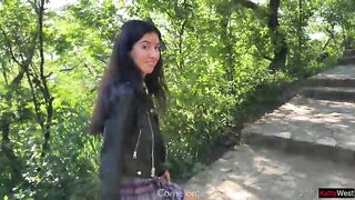 Mad Cumwalk in Public Park Full of People - Public Fellatio Flashing Upskirt